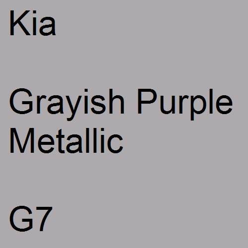 Kia, Grayish Purple Metallic, G7.